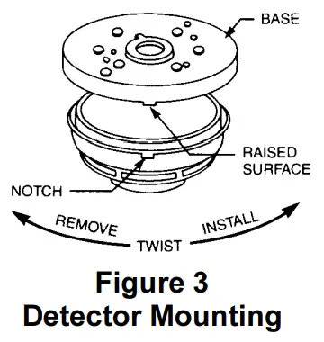 SIEMENS ILI 1AH Smoke and Fire Detector - Detector Mounting