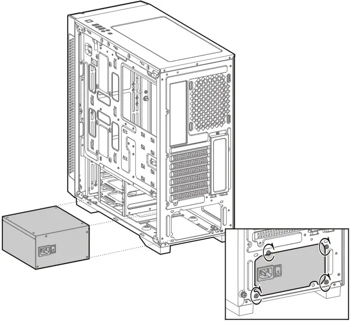 Installing the power Supply