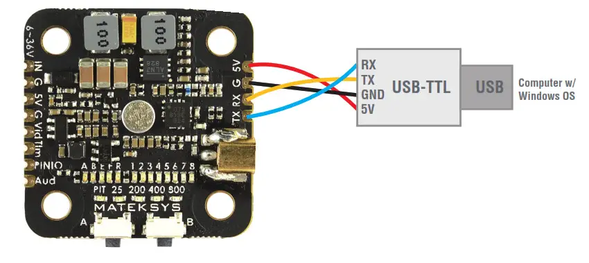 MATEKSYS VTX-Mini Video Transmitter 5.8G-Firmware Update