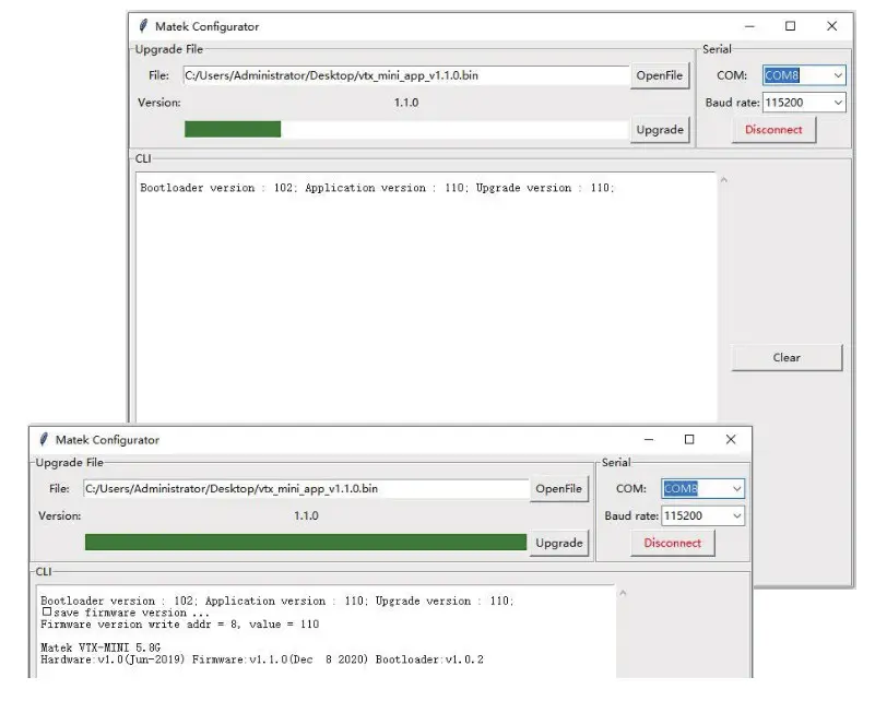 MATEKSYS VTX-Mini Video Transmitter 5.8G-MatekConfigurator