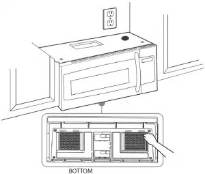 underneath microwave