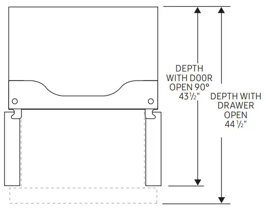 SAMSUNG 19.5 cu. ft. French Door-DRAWER OPEN