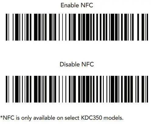 KOAMTAC KDC350 2D Wireless Barcode Scanner User Guide - NFC Barcodes