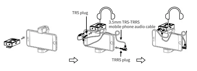 ZHIZNG X6 RX Professional Wireless Video Recording Microphone- Cell Phone