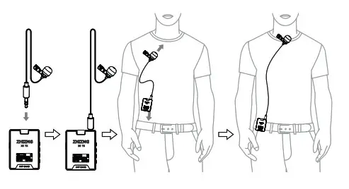 ZHIZNG X6 RX Professional Wireless Video Recording Microphone- Extarnal mic