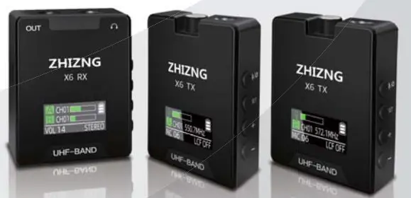 ZHIZNG X6 RX Professional Wireless Video Recording Microphone