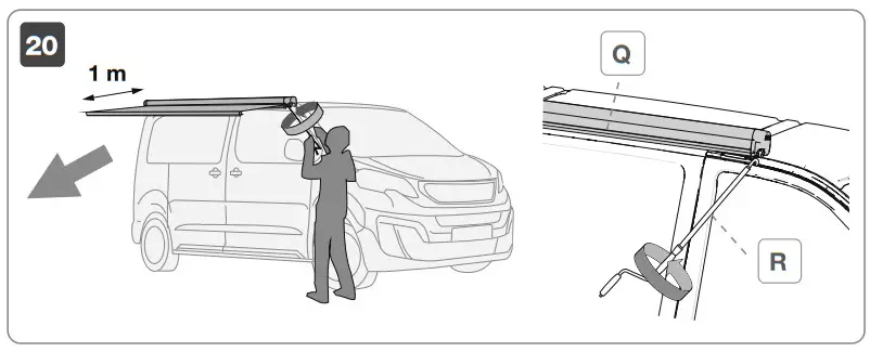 FIAMMA F45s 260 Awning for VW Ts5 and T6 with Deep Black Case - 20