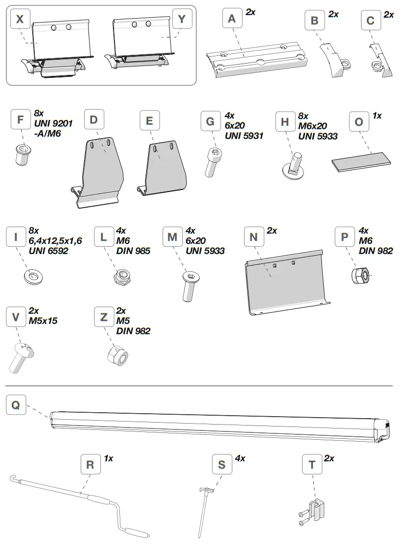 FIAMMA F45s 260 Awning for VW Ts5 and T6 with Deep Black Case - fig 1