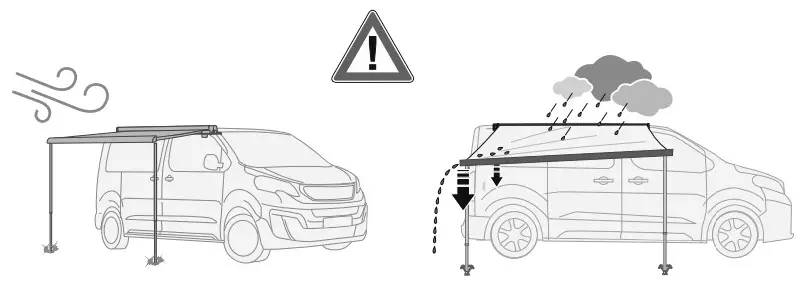 FIAMMA F45s 260 Awning for VW Ts5 and T6 with Deep Black Case - fig 13