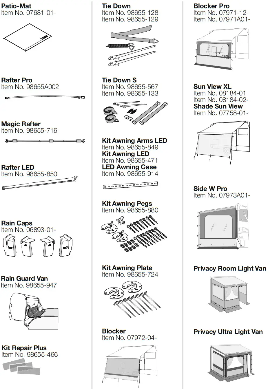FIAMMA F45s 260 Awning for VW Ts5 and T6 with Deep Black Case - fig 15