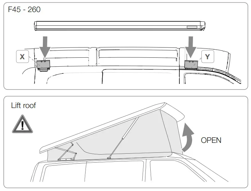 FIAMMA F45s 260 Awning for VW Ts5 and T6 with Deep Black Case - fig 3