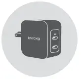 RAVPOWER JPRP PC145 65W 2Port Wall Charger - fig