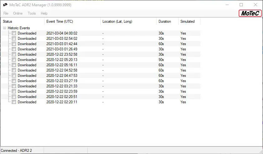 MoTeC ADR2 Accident Data Recorder fig3