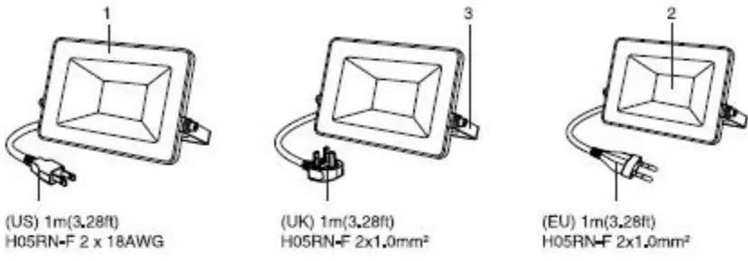 Olafus E10BL LED Bluetooth Floodlight - fig1