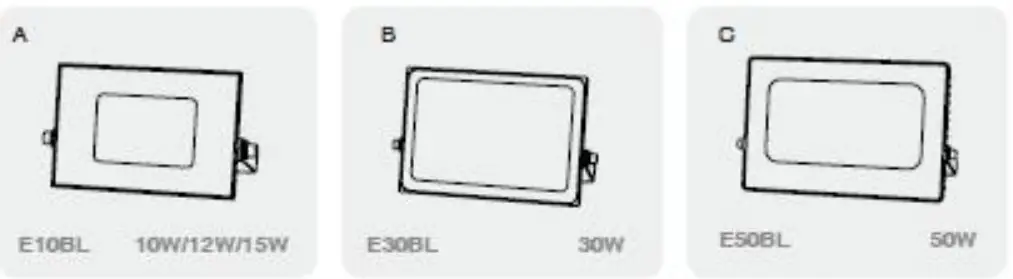 Olafus E10BL LED Bluetooth Floodlight - parameter
