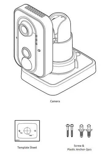 Cpro Electronics NST8 22 R 2M HD IP Indoor PIR Cube Camera - Product & Accessories
