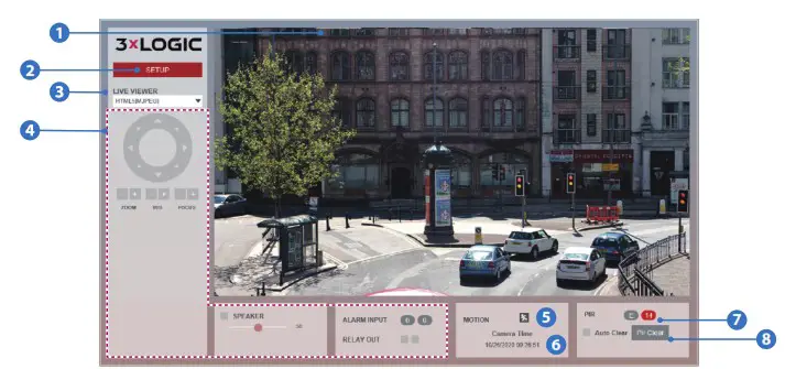 Cpro Electronics NST8 22 R 2M HD IP Indoor PIR Cube Camera - Web Viewer Screen