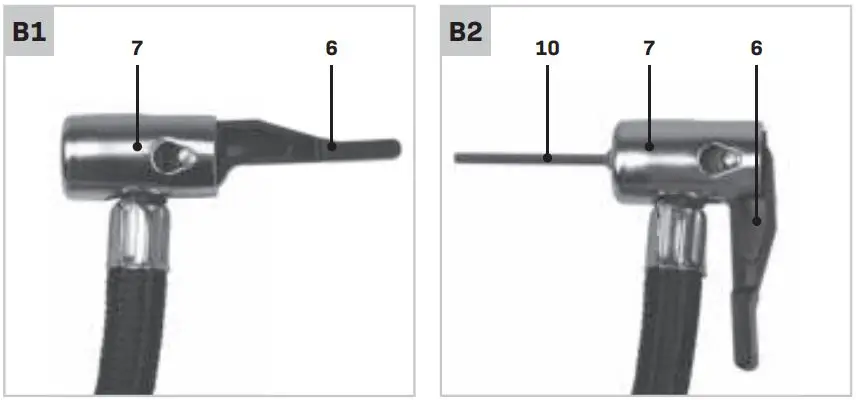 VONROC CR502DC 12V Mini Compressor Instructions - Fig. B