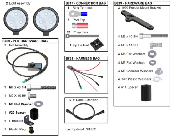 clearwater LIGHTS BMW G310R Darla LED Light Kit - 1