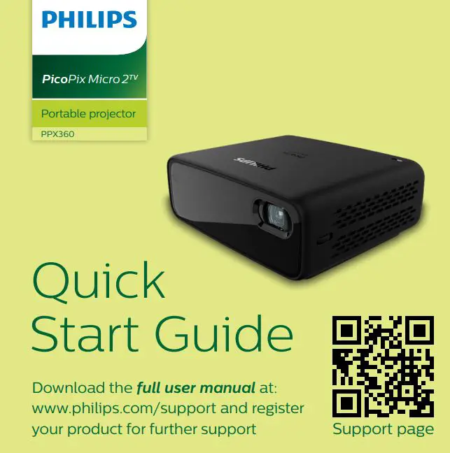 Philips PPX360 PicoPix Micro 2TV Portable projector User Guide