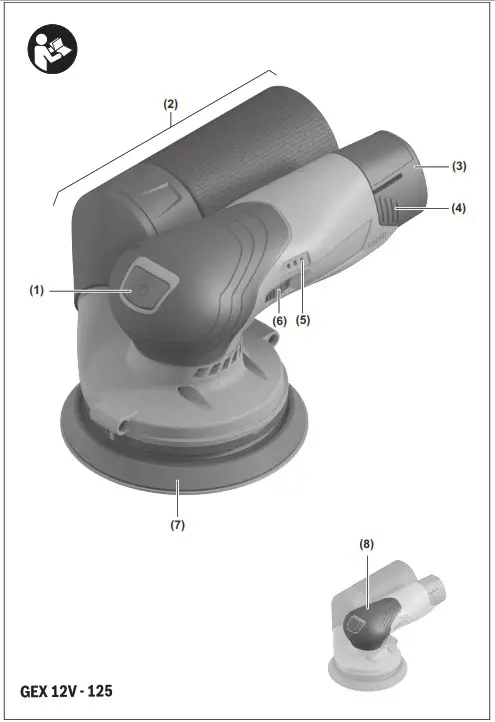 BOSCH GEX 12V 125 Professional Cordless Random Orbit Sander - overview
