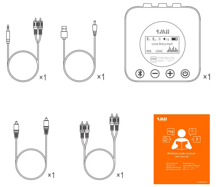 1Mii B06HD Wireless Bluetooth Audio Receiver - figure 1