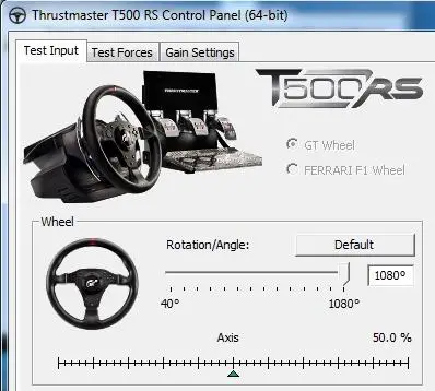 THRUSTMASTER T500 RS Steering Racing Wheel - AUTO CALIBRATION AND WHEEL CENTERING