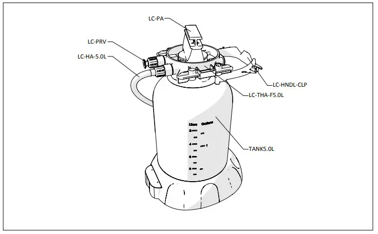 nilfisk food F5.0L 5 Liter Pump Up Foam Unit - daigram