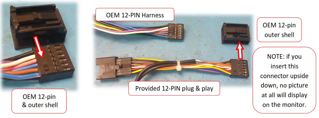 NAVTAV W205-N RVC Back-up Camera Interface - OEM 12-PIN Harness