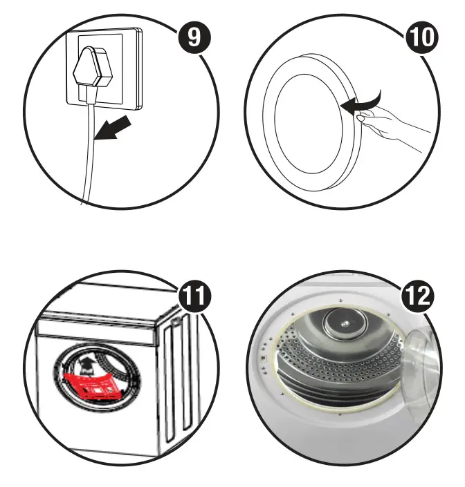 STIRLING STR-CD70W 7kg Vented Dryer - figure 9-12