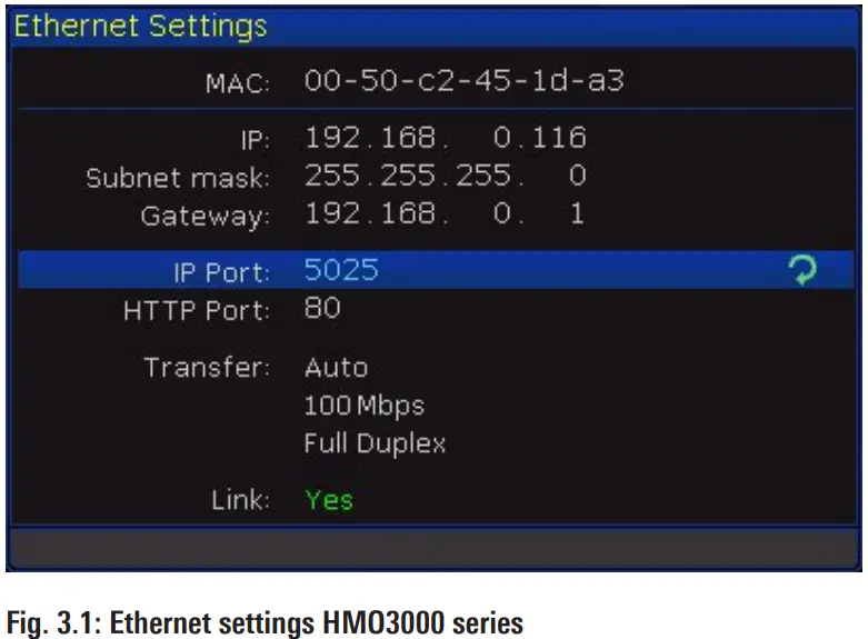 ROHDE SCHWARZ HO732 Dual Interface Ethernet - fig 9