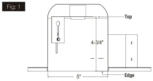 RAB R6R89FA120WS 6 Inch 8 Watt LED Retrofit Downlight - MIN LUMINAIRE DIMENSION