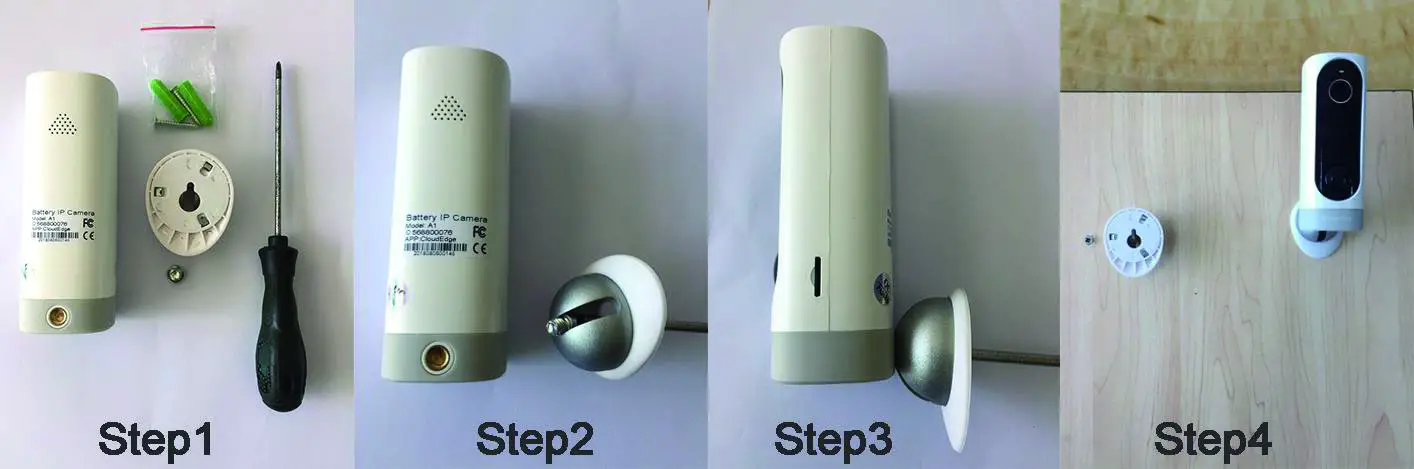 SDETER Smart IP Camera with Battery-Wall Mount Installation 1