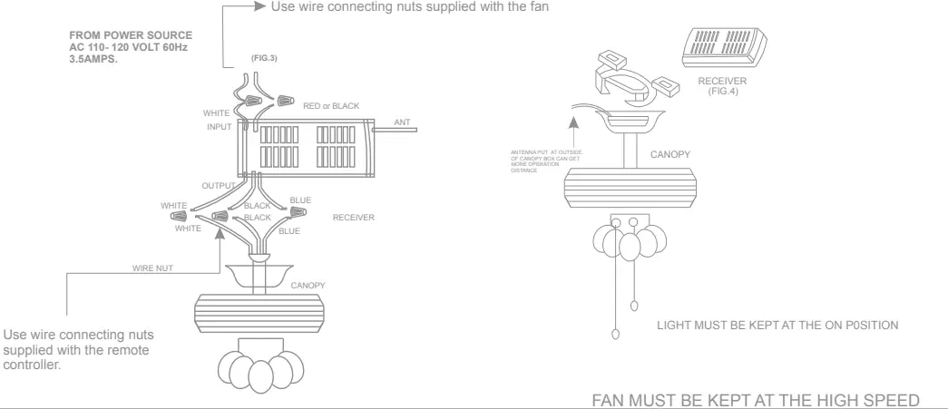 Parrot Uncle F3520110V Ceiling Fan - fig10