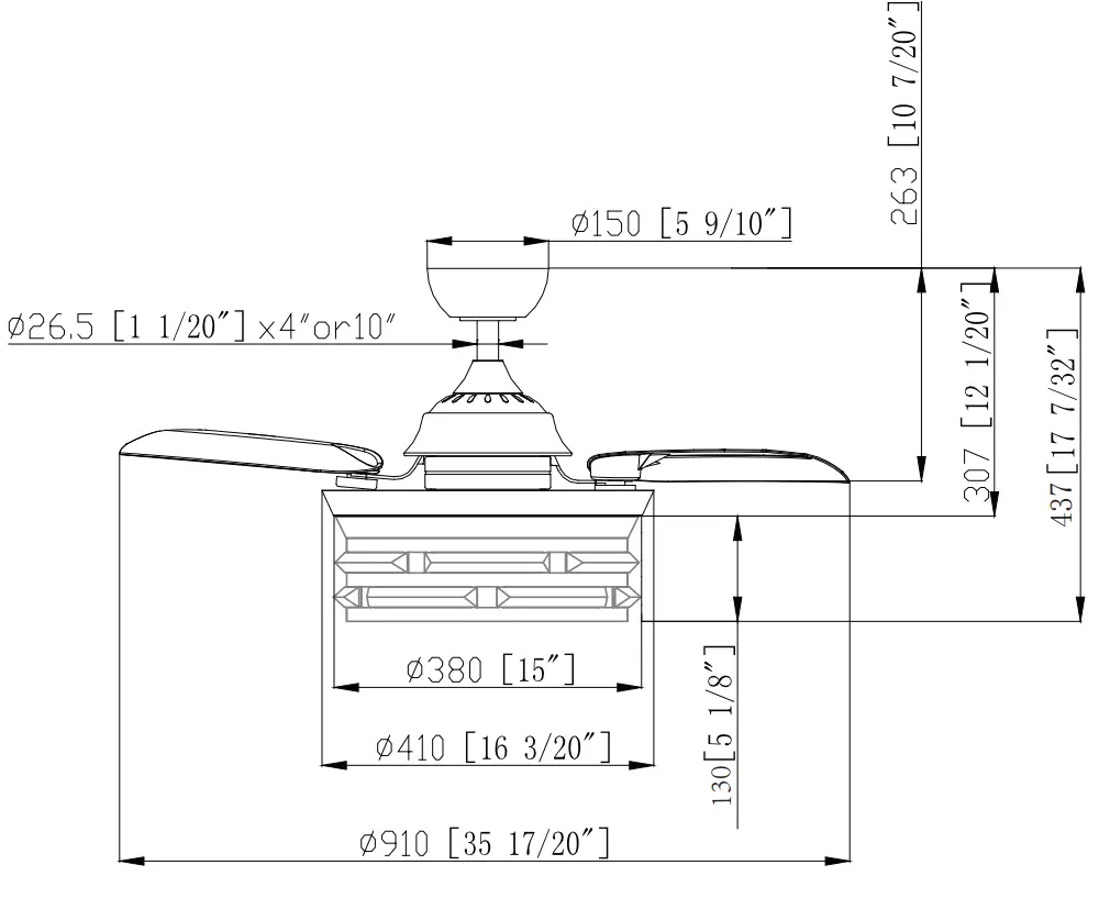 Parrot Uncle F3520110V Ceiling Fan - fig13