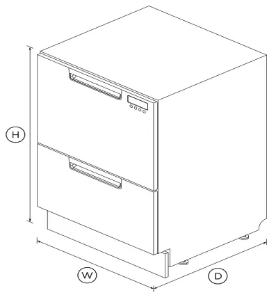 FISHER PAYKEL DD24DCTW9 N Tall Double DishDrawer Dishwasher - Fig