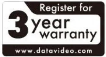 datavideo ZEK-2 01 Zoom Control Kit - Warranty