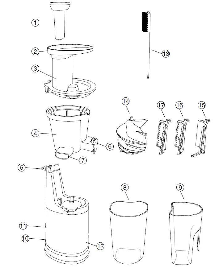 Russell Hobbs RHSJ100 juicer FIG 1