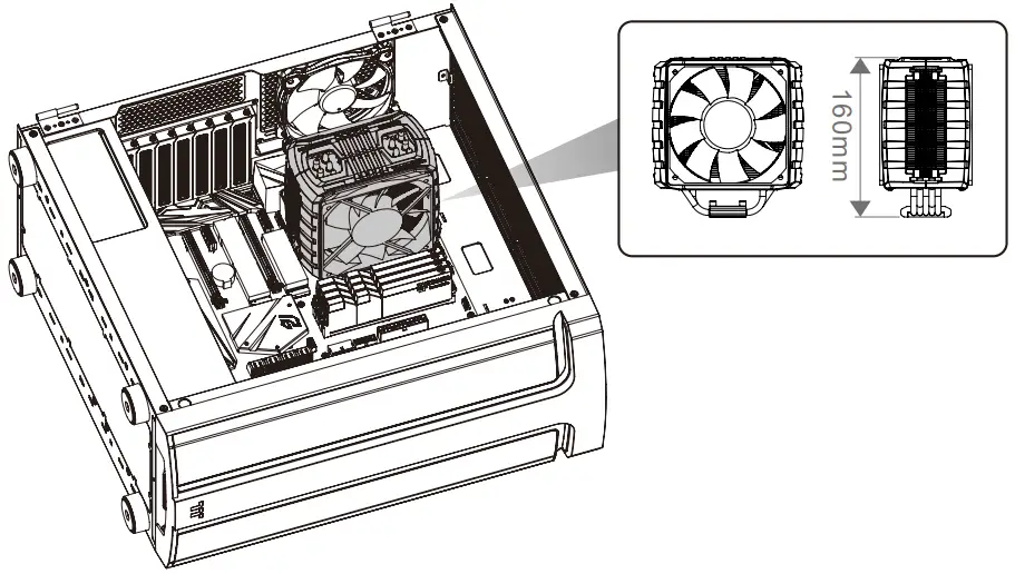 CPU cooler max height