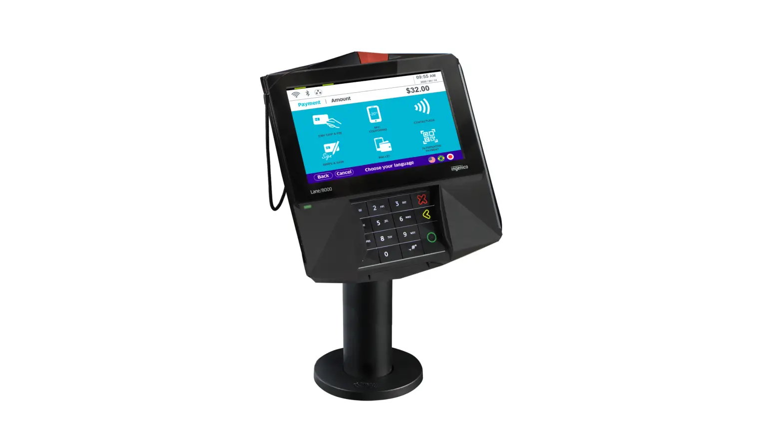 Ingenico Lane 8000 Xtrawic Standalone Payment Terminal Instruction Manual