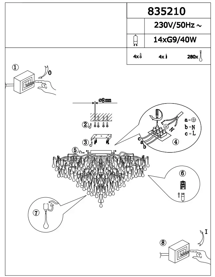 Paul Neuhaus ICICLE Pendant Light
