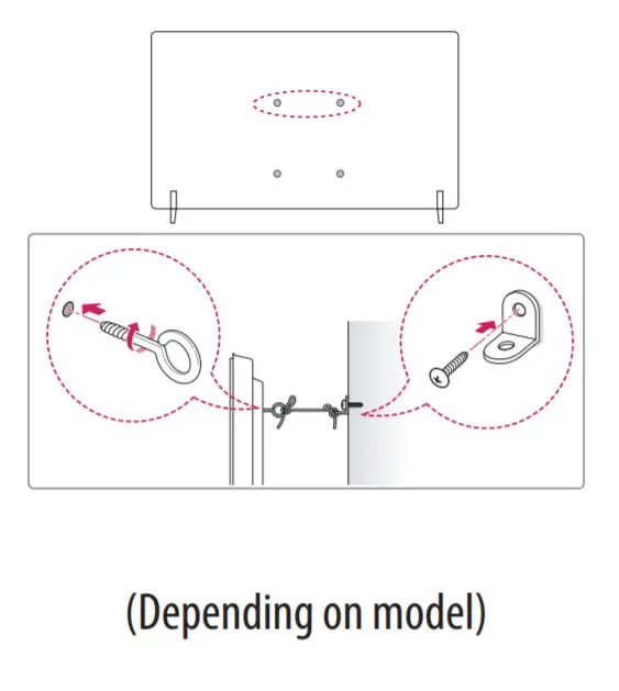 LG LED TV - Securing TV to the Wall