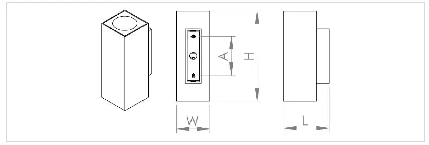 PXF LIGHTING Cubic Wall IP65 LED-FIG-1