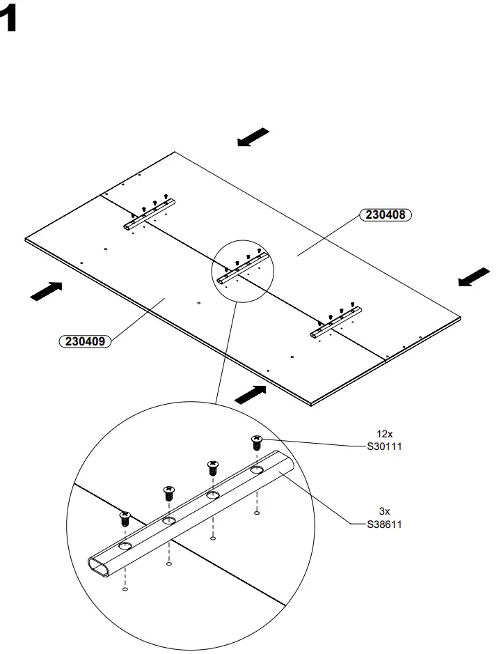 Trondheim Pat 160 TDHL1162 Bed Assembly Instructions illustration