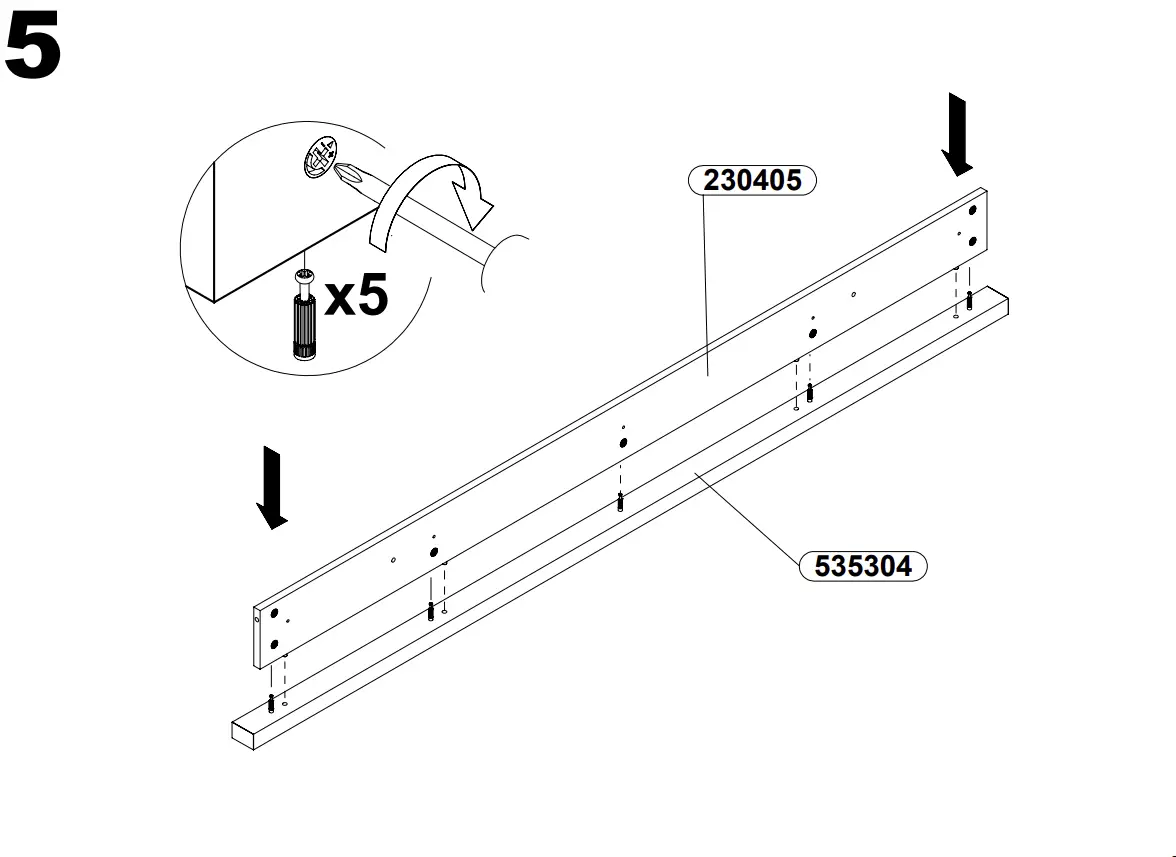 Trondheim Pat 160 TDHL1162 Bed Assembly Instructions illustration