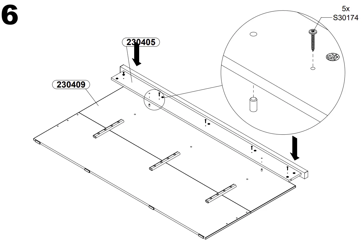 Trondheim Pat 160 TDHL1162 Bed Assembly Instructions illustration