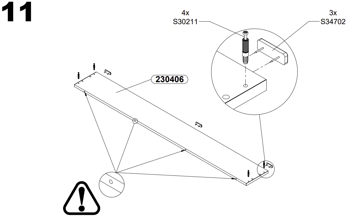 Trondheim Pat 160 TDHL1162 Bed Assembly Instructions illustration