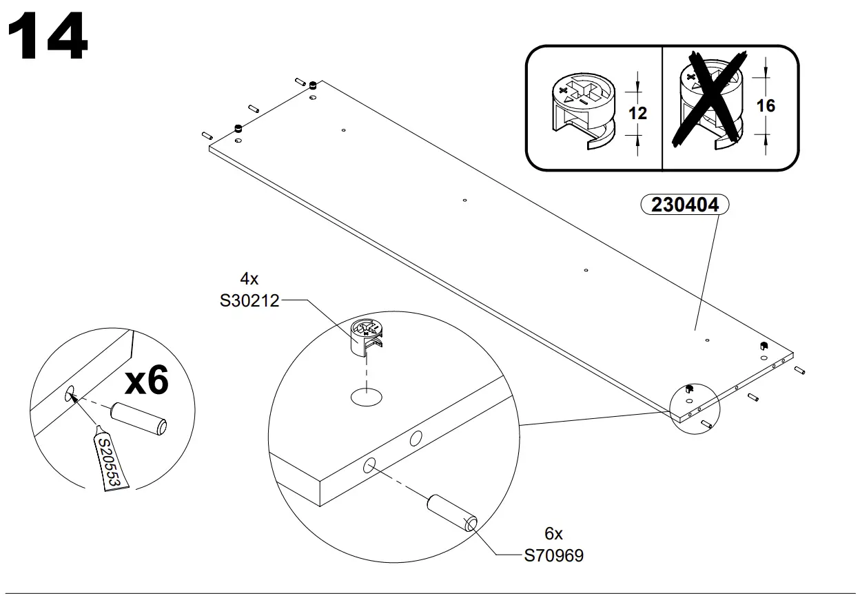 Trondheim Pat 160 TDHL1162 Bed Assembly Instructions illustration