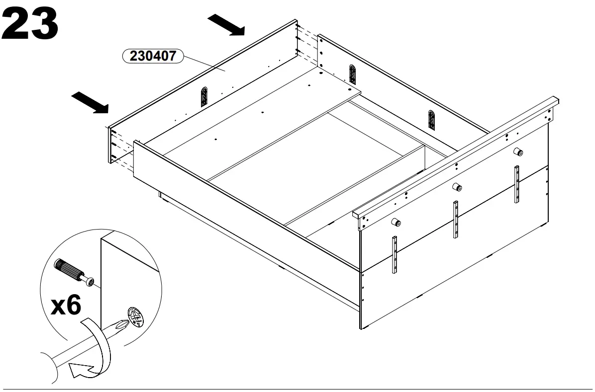 Trondheim Pat 160 TDHL1162 Bed Assembly Instructions illustration
