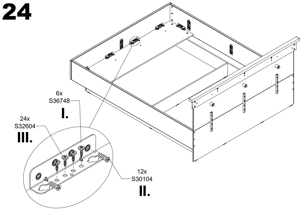 Trondheim Pat 160 TDHL1162 Bed Assembly Instructions illustration
